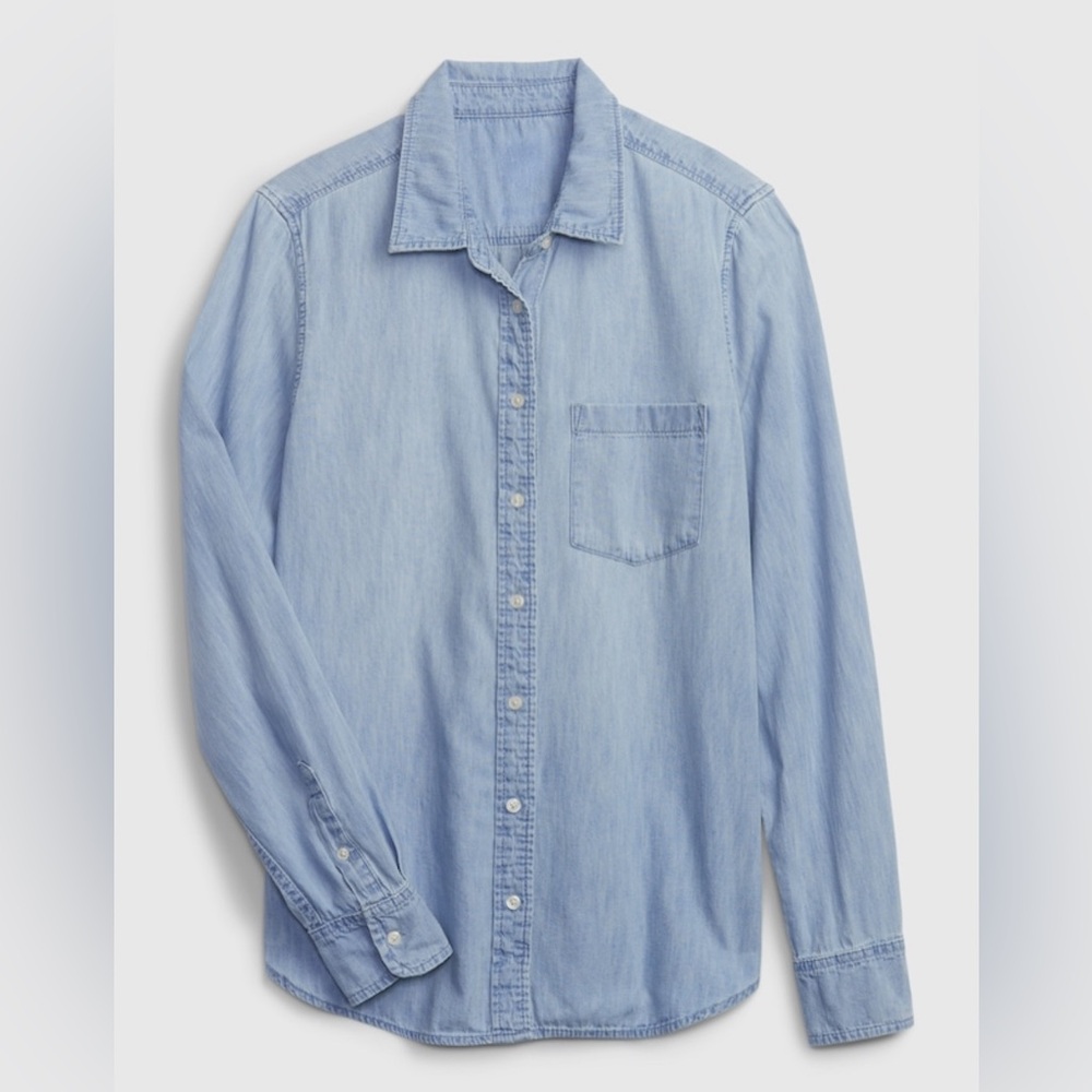 Gap Perfect Shirt - Denim Button Down - S